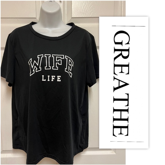GREATHE Wife Life Black Short Sleeved Tee - Picture 4 of 9